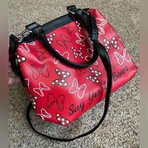 Disney Parks Minnie Mouse Red Say Yes To Bows Dots Purse Handbag Purse